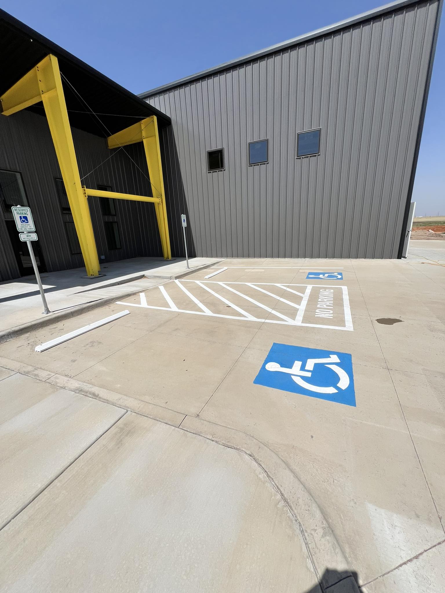 Parking lot striping - example 1